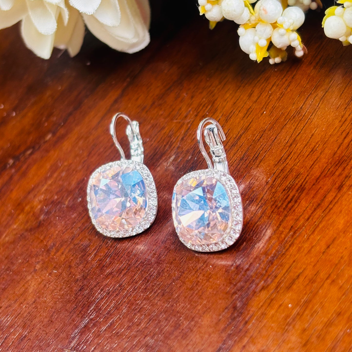 Peach Crystal Sparkle Studs