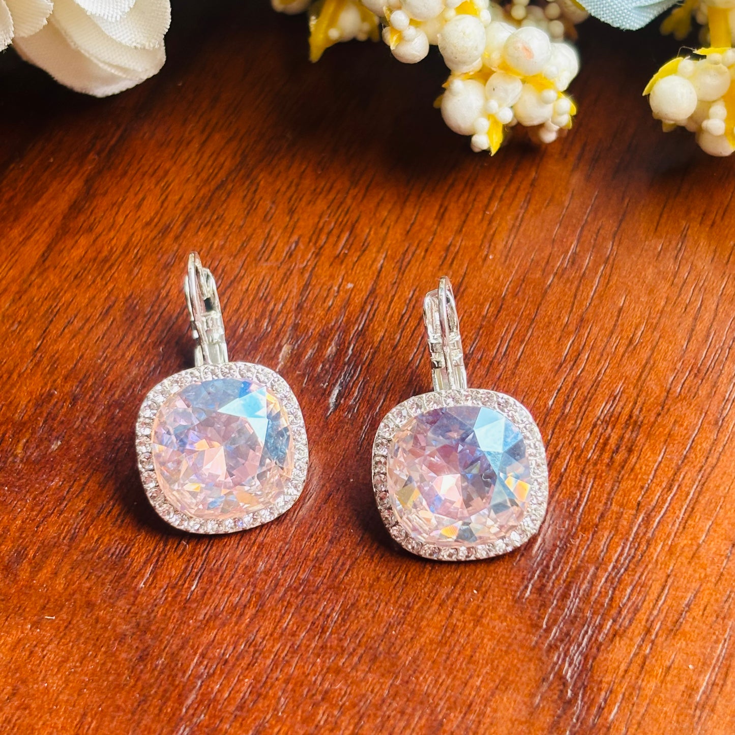 Peach Crystal Sparkle Studs