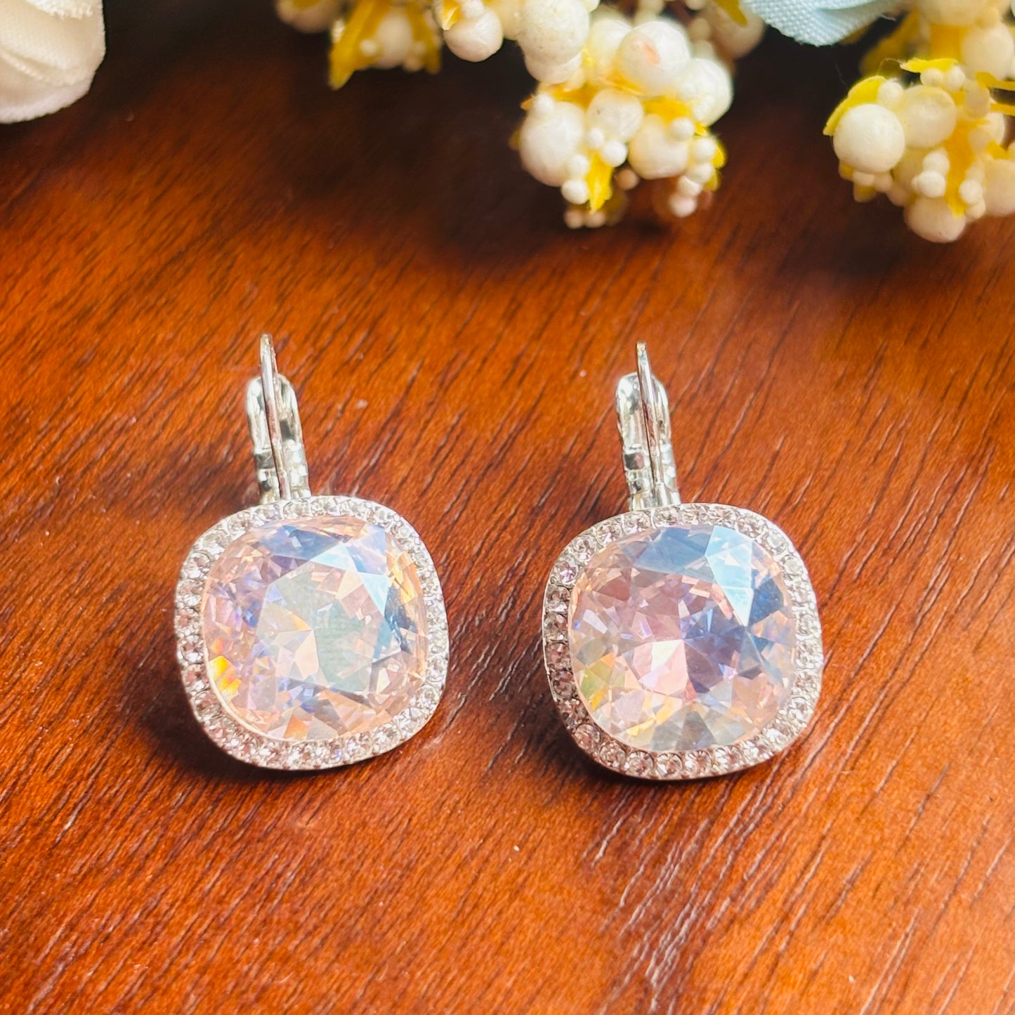 Peach Crystal Sparkle Studs