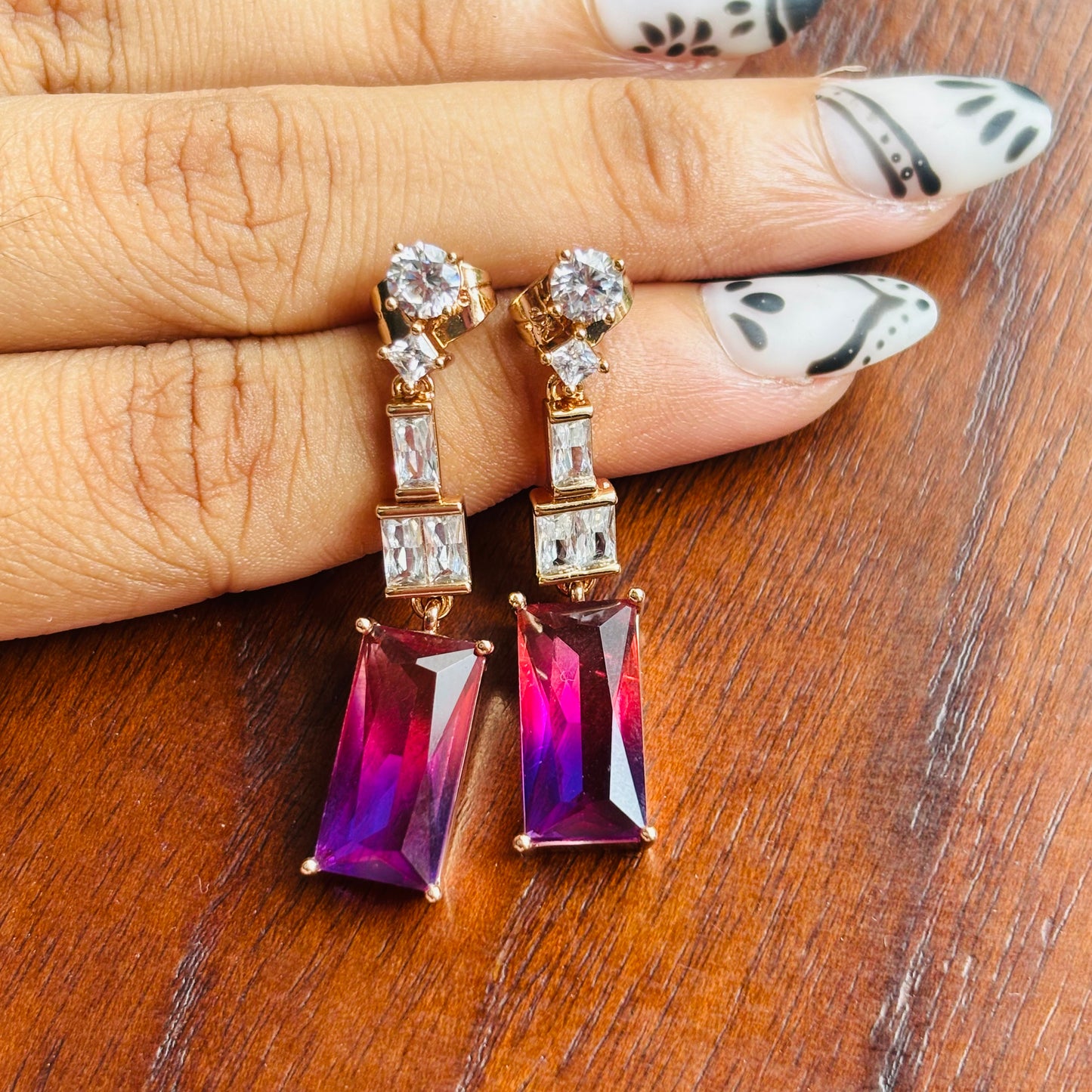 Geometric Multi-gemstone Danglers