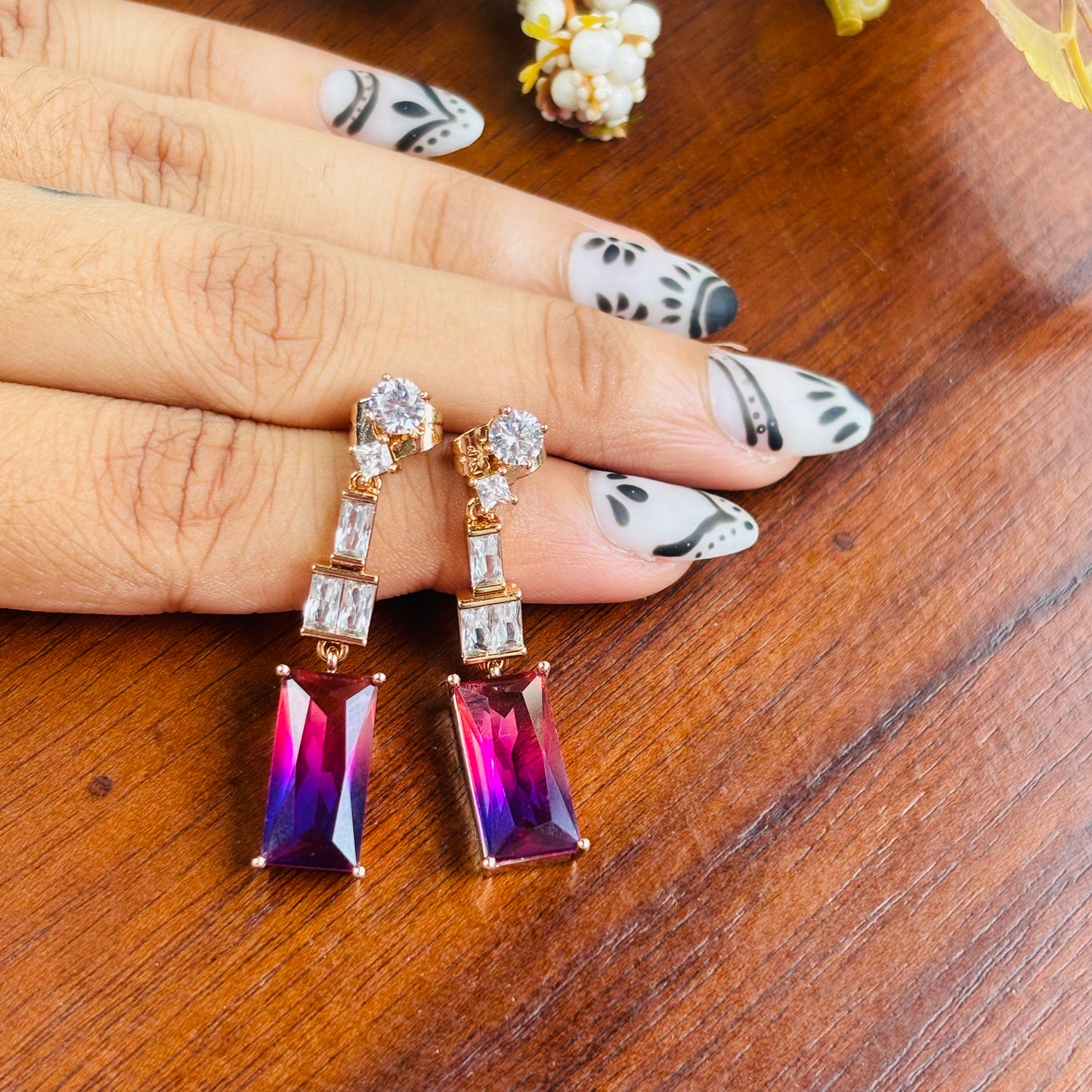 Geometric Multi-gemstone Danglers