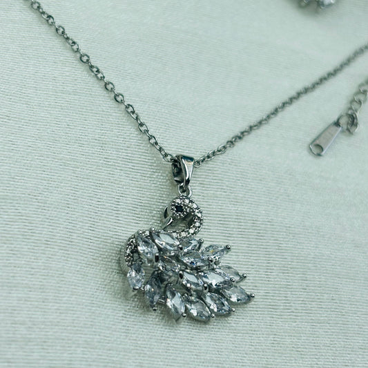 Clear-Crystal Swan Set