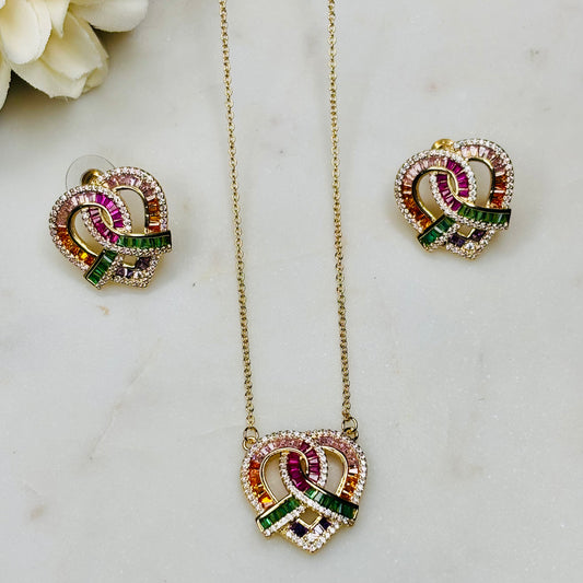 Heart-Knot Crystal Set