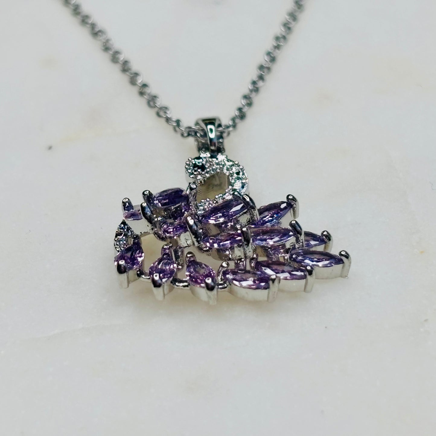 Purple-Crystal Swan Set