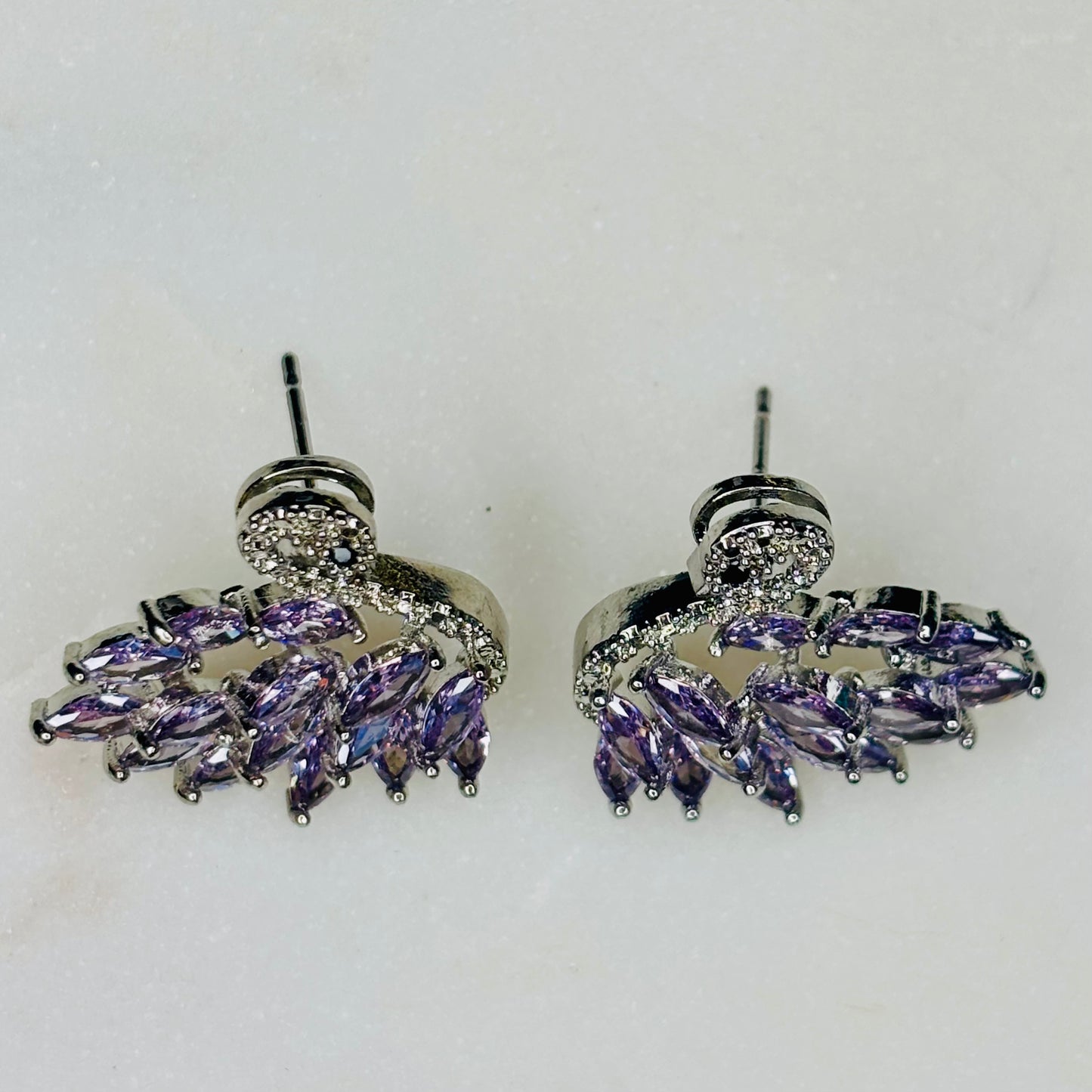 Purple-Crystal Swan Set
