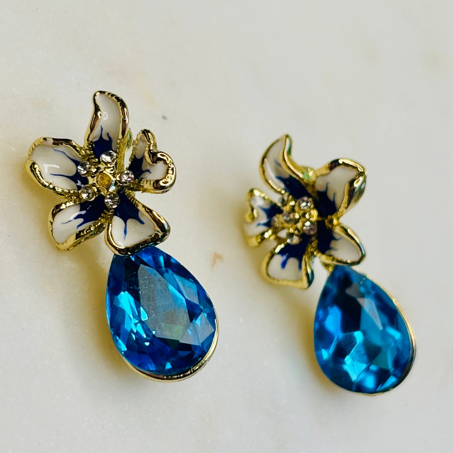 Sapphire Bloom Drop Set