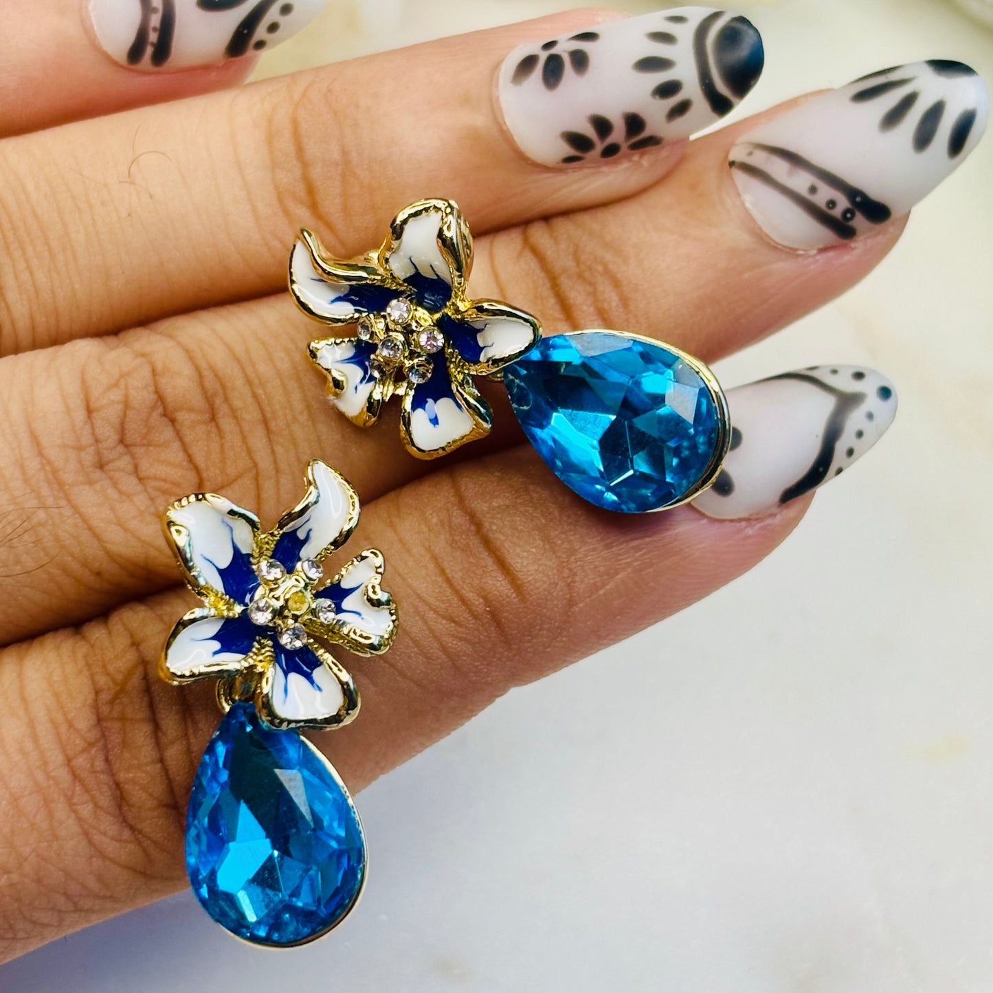 Sapphire Bloom Drop Set