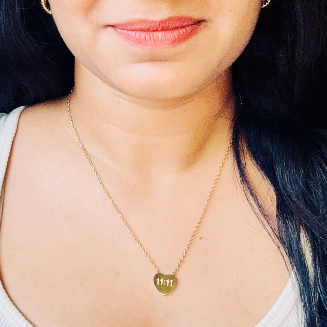 11:11 Heart Necklace
