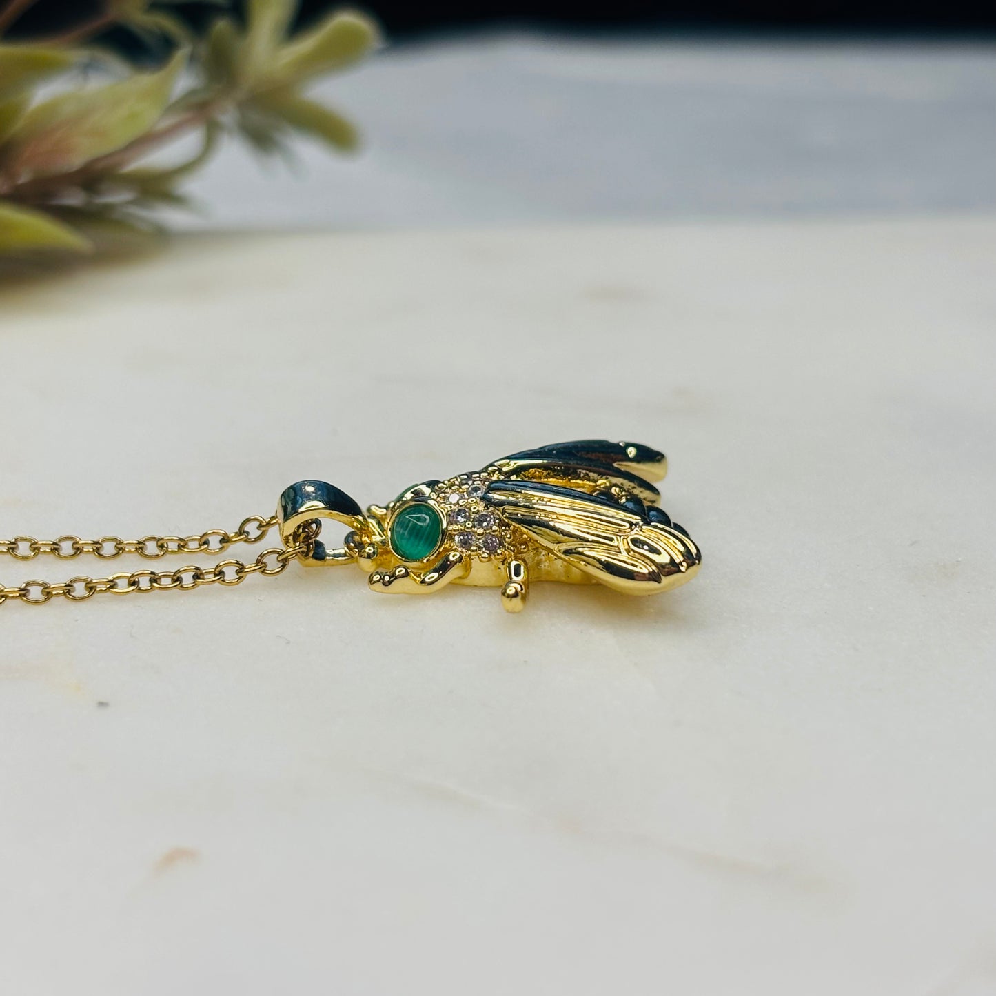 Zircon Fly Necklace